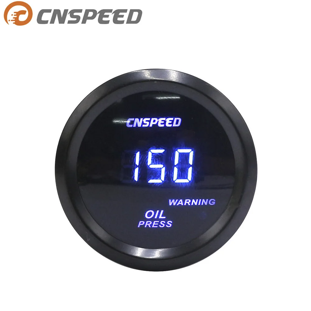 CNSPEED " 52 мм автоматический цифровой датчик давления масла 0-150Psi синий светодиодный измеритель давления масла с датчиком автомобильный метр