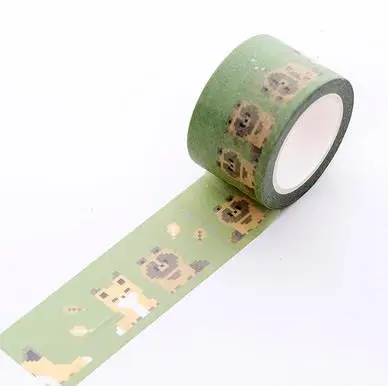 1 1 шт. Kawaii животные лиса кролик медведь собака Сакура клейкие ленты васи DIY Скрапбукинг наклейка этикетка Маскировочные ленты Канцелярские - Цвет: 1