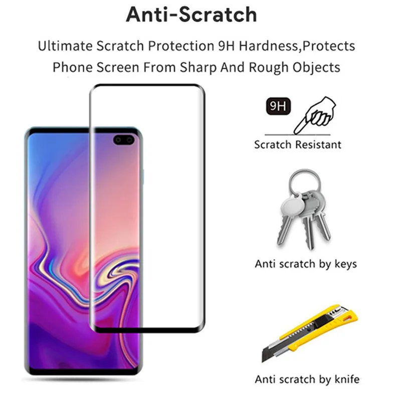 Закаленное защитное стекло 10D для Samsung Galaxy S10 пленка экрана Plus 10 S 10Pro | Мобильные