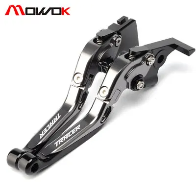 Titanium black Логотип(TRACER) мотоцикл сцепные рычаги для Yamaha MT09 FJ09 MT-07 MT 09 07 MT07 TRACER - Цвет: Titanium black