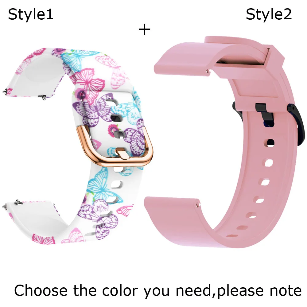 Color 6-Pink Для Xiaomi Amazfit GTS браслет Amazfit Bip ремешок для часов Amazfit GTR 42 мм силиконовый ремешок 2 шт - Цвет: Color 6-Pink