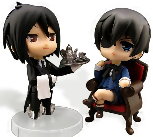 2 стиля Nendoroid Kuroshitsuji Черный дворецкий Себастиан микаелис Ciel ПВХ модель игрушки фигурка кукла с коробкой