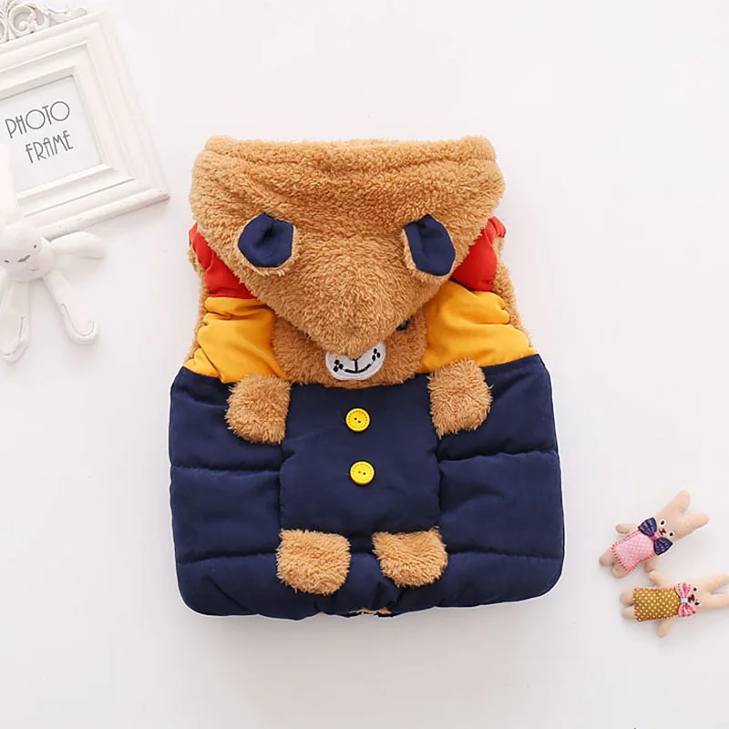 2017 New Winter Infant Baby Warm Vest Bear Cute Waistcoats Newborn Clothing Coats Girl Boys Clothes Outerwear | Детская одежда и