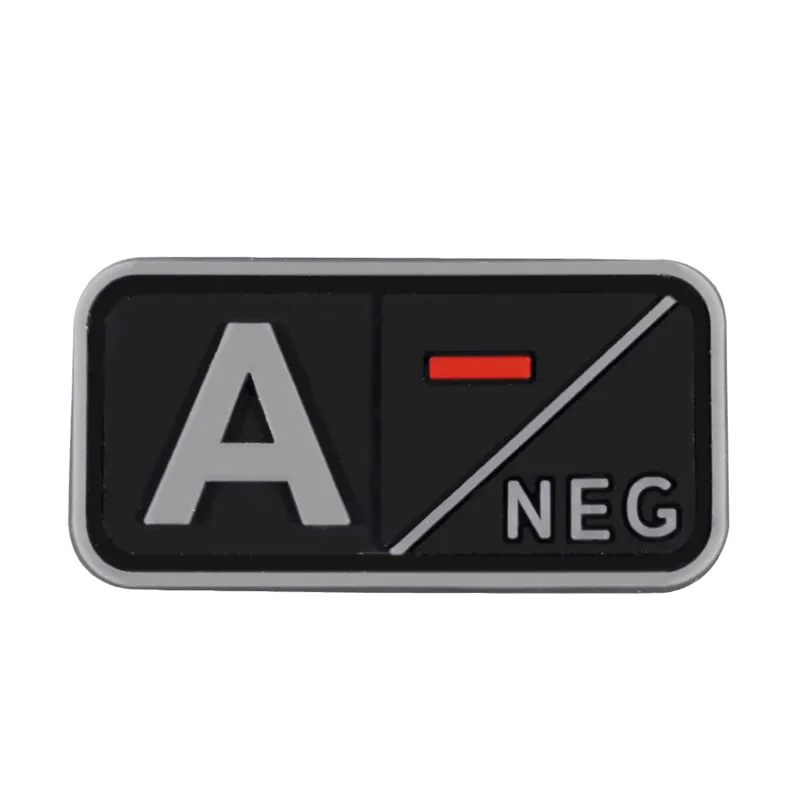 21 3D ПВХ A+ B+ AB+ O+ Положительный POS A-B-AB-O-отрицательный NEG Тип крови группа патч тактический боевой патчи военные резиновые значки - Цвет: 21