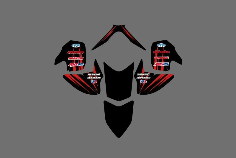 Наклейки в новом стиле графические наборы подходят для Honda TRX450R TRX 450R fourtrax ATV 450 R