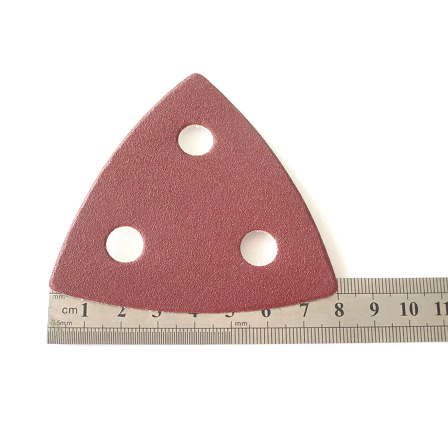 Самоклеящаяся красная наждачная бумага треугольная 80x80x80 мм дисковые абразивные