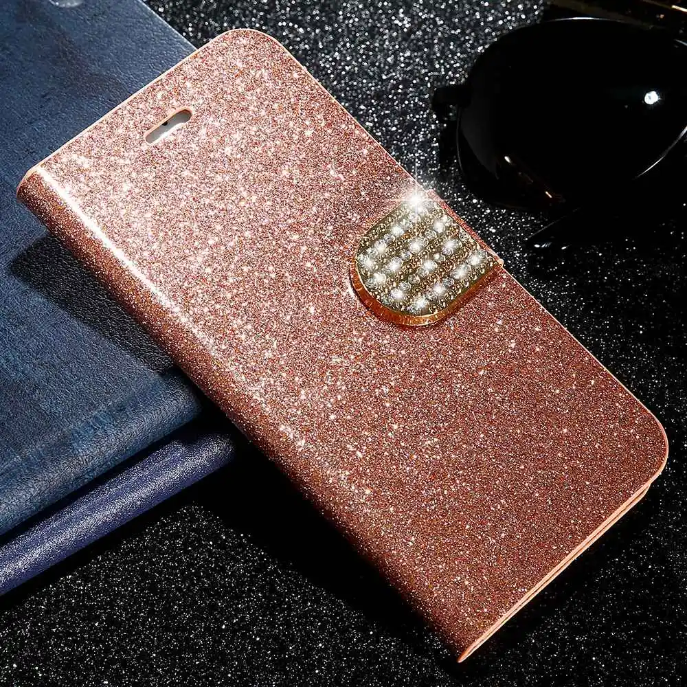 Kisscase 2018 New Sexy блеск Флип кожаный чехол для iPhone 7 8 Plus Samsung S7 S6 край Стенд бумажник Card