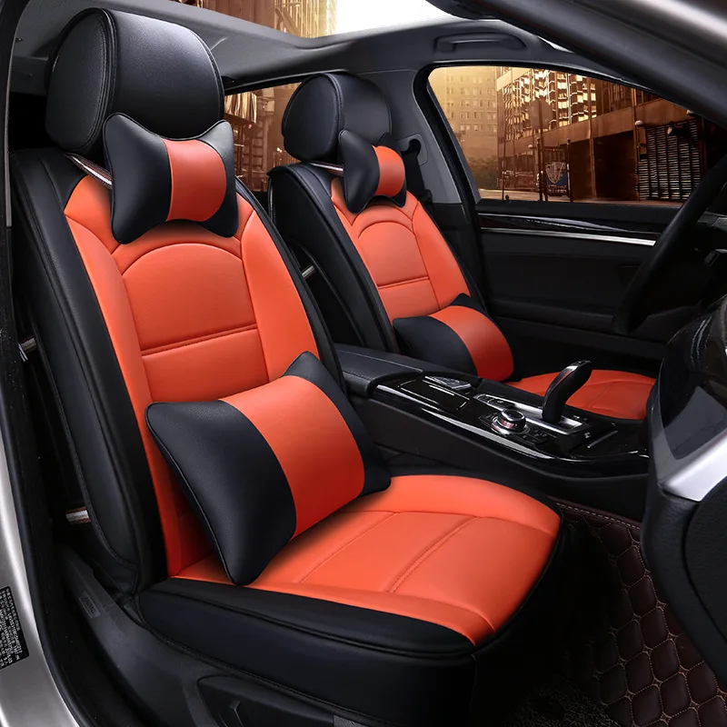Модный автомобильный чехол для сиденья из искусственной кожи защитный