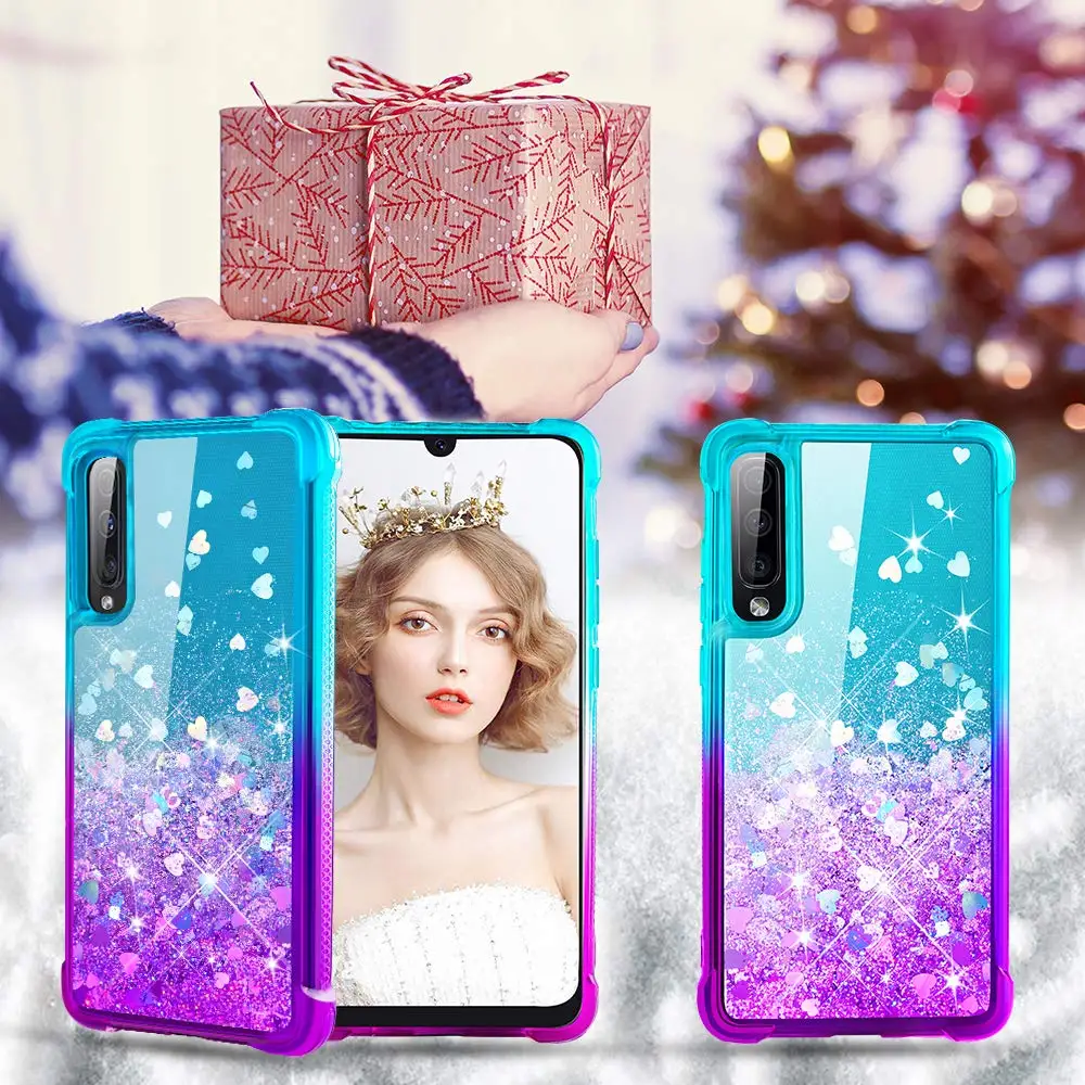 Чехол для samsung Galaxy A70 A50 A40 A30 A20 A10, градиентный Блестящий силиконовый чехол для samsung Galaxy Note 10 Plus