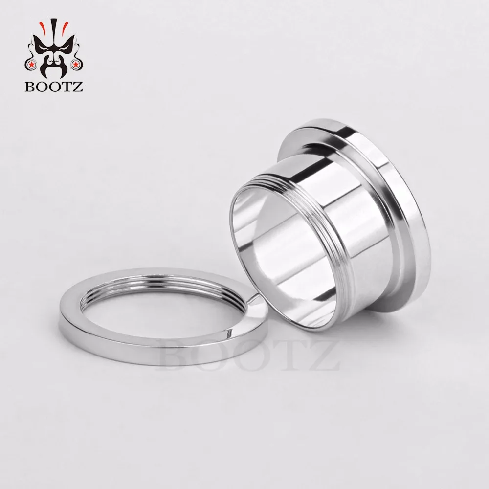 KUBOOZ пирсинг в уши, туннели, кольцевые пробки, измерительный винт-расширитель, модные ювелирные изделия из нержавеющей стали для тела, унисекс серьги 8 мм 10 мм 2 шт