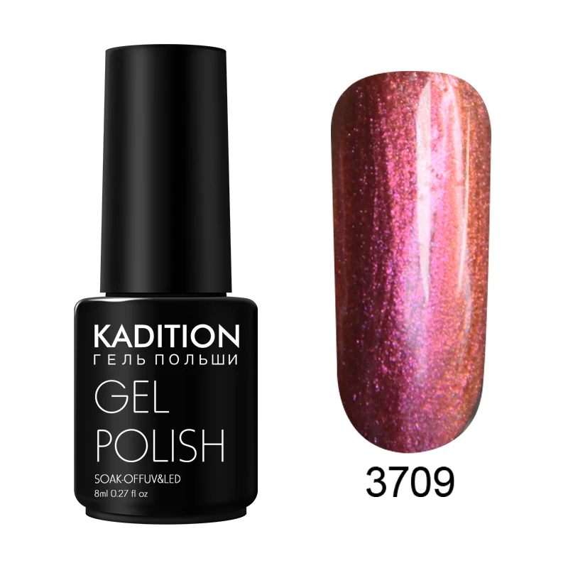 KADITION Gel Chameleon Nail Polish Semi Permanent Gel Polish Soak LED UV Nail Art Lacquer Vernis Starry Sparkle Gel Holographic - Цвет: 3709