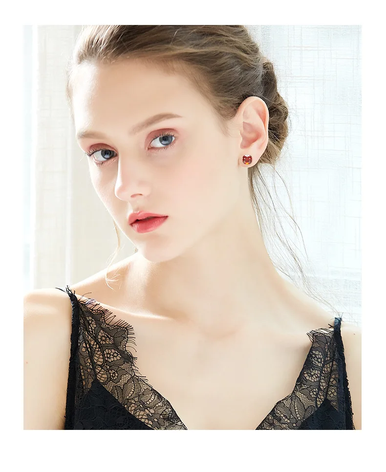 Baffin простые трендовые квадратные серьги-гвоздики с кристаллами от Swarovski 925 Серебряный пирсинг для женщин вечерние свадебные Стразы ювелирные изделия