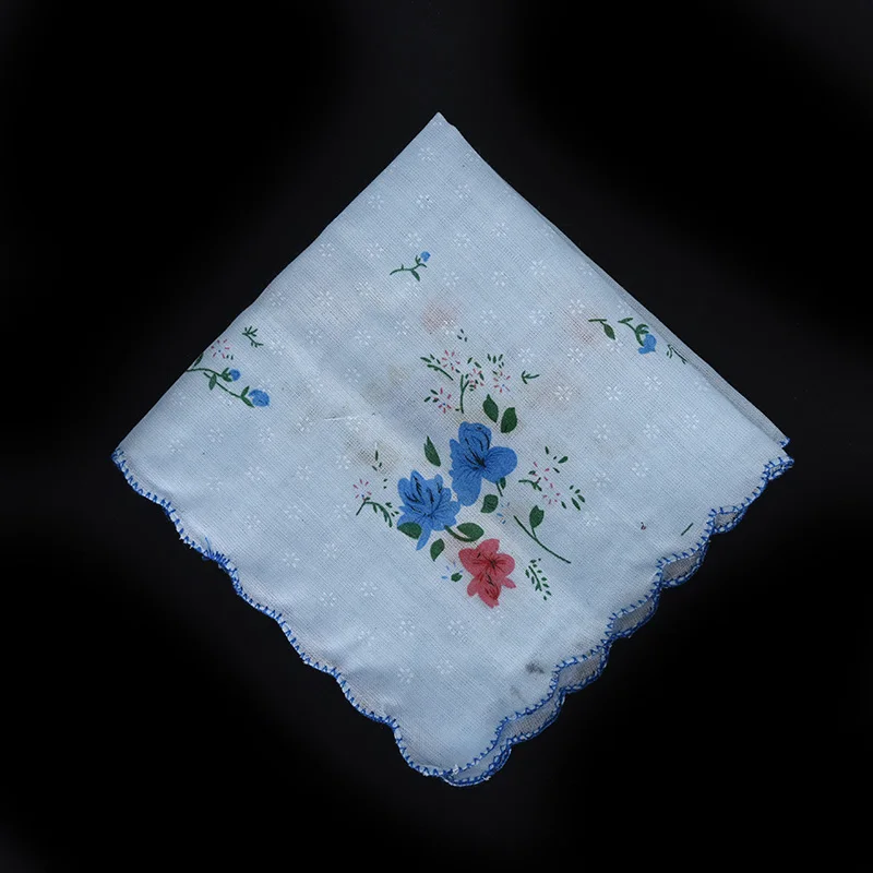 6 шт. винтажный хлопковый Женский вышитый кружевной платок женский носовой с