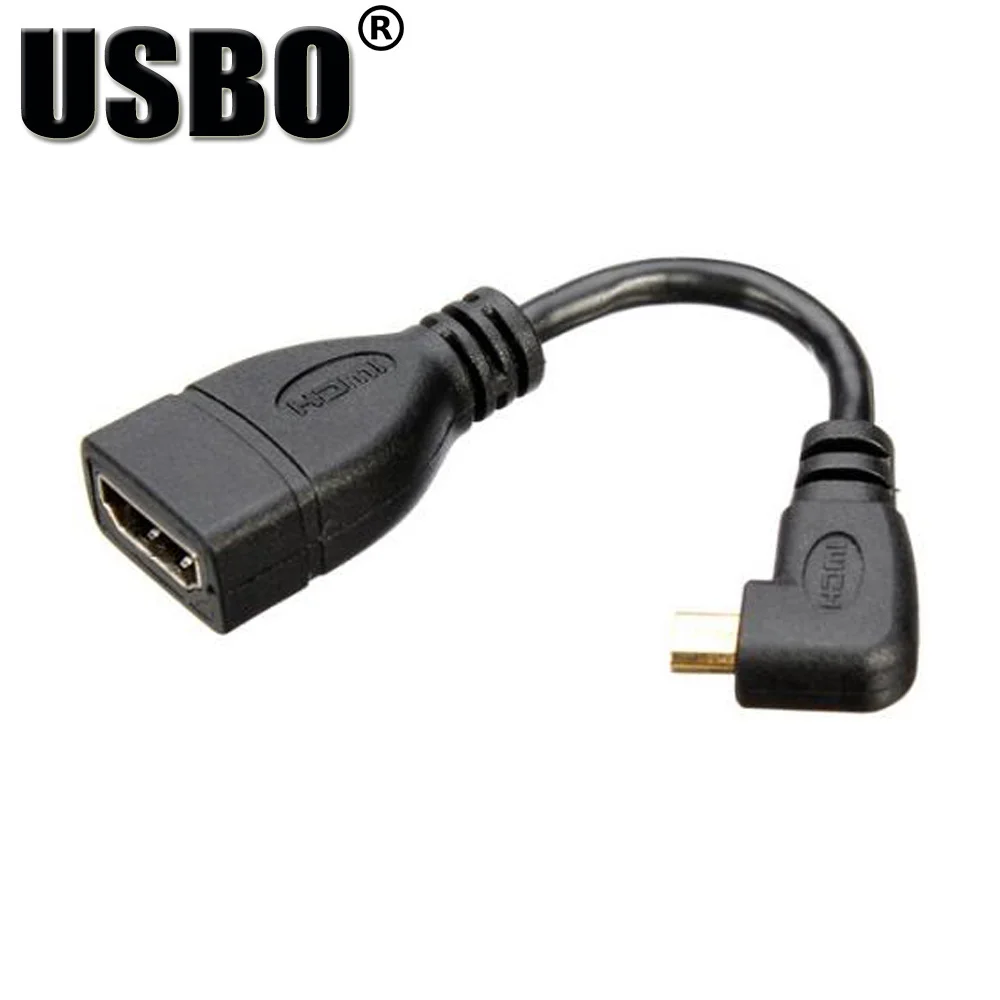 Черный Позолоченный 10 см HDMI кабель передачи данных для телефона