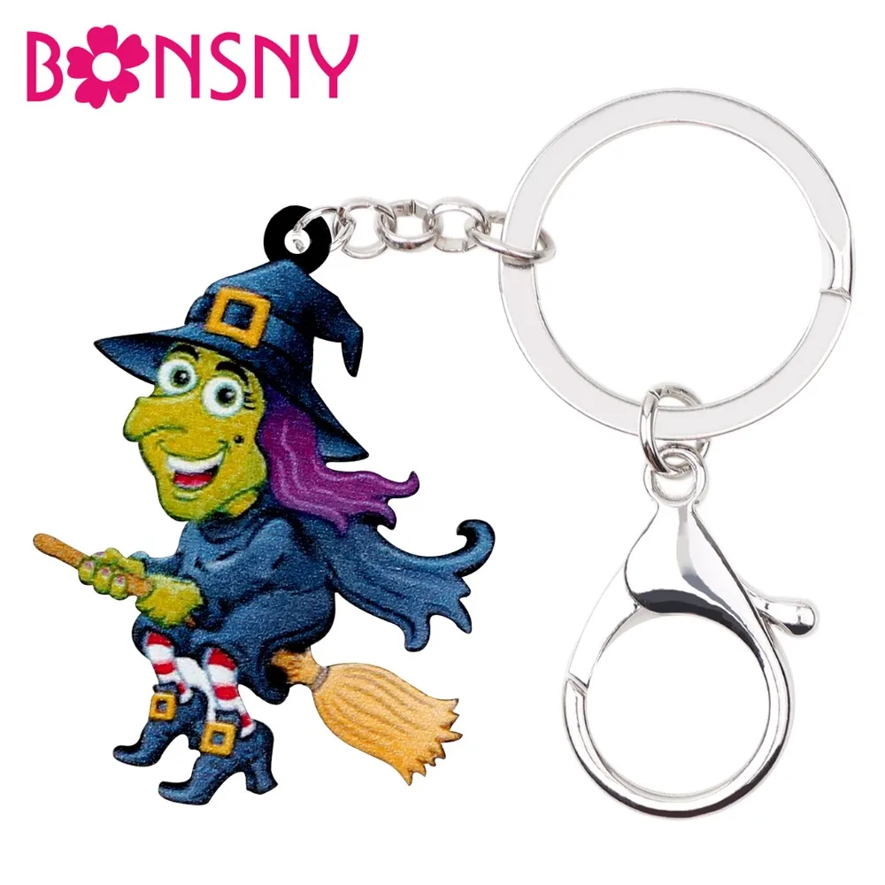 Брелок для ключей кольцо Bonsny акриловое украшение Хэллоуина | Украшения и