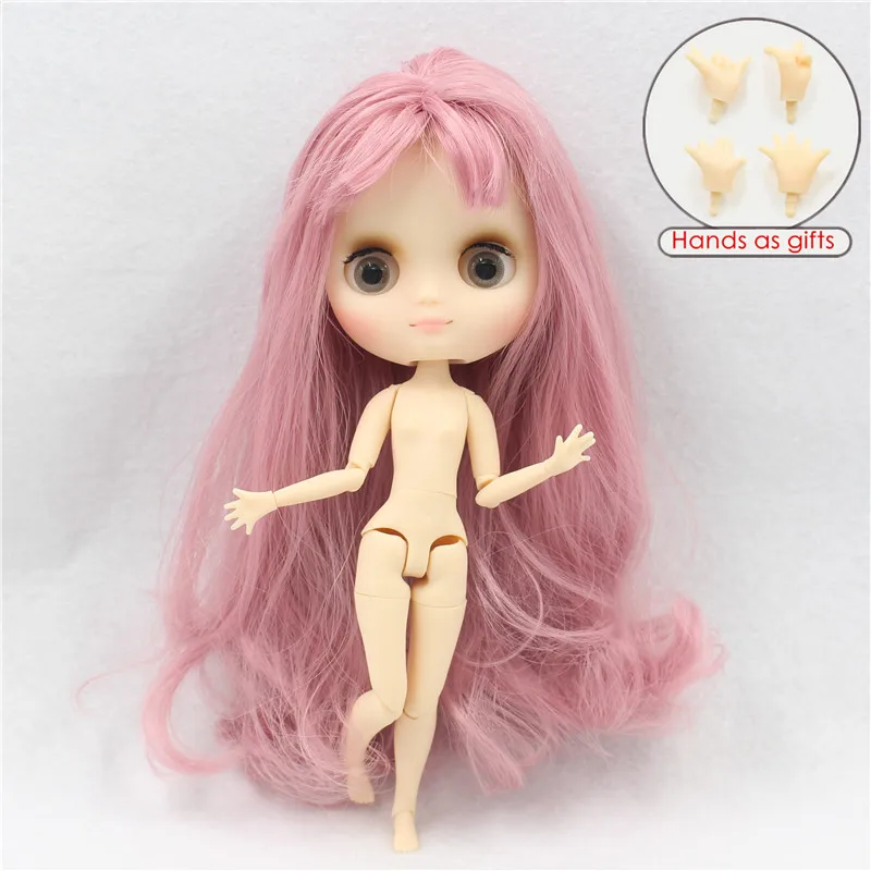 Кукла мидди матовое лицо шарнирное тело 1/8 20 см bjd Подарочная игрушка голая кукла - Цвет: middle nude doll