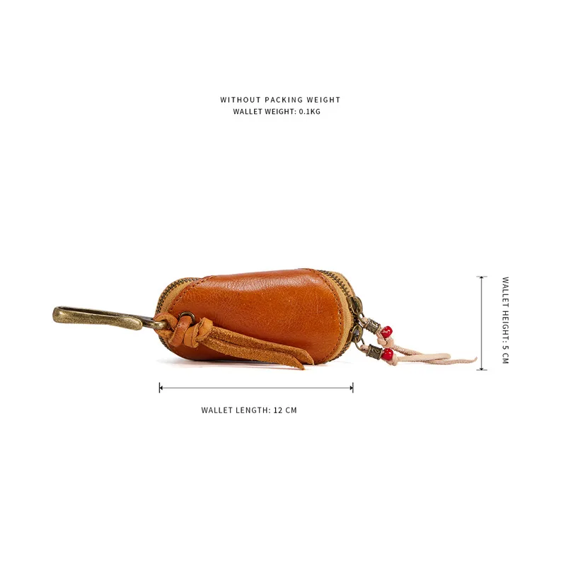 Top Quality Genuine Leather Men Key Holder Car Housekeeper Zipper Wallet Keychain Vintage Organizer Keys Pouch Bag J14 | Багаж и сумки