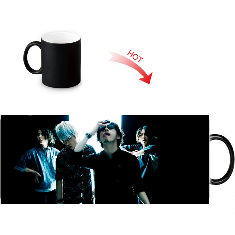 Birthday gift ONE OK ROCK morphing coffee mugs Custom morph mug heat changing color transforming Tea Cup