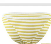 C001 Yellow Women Qizxim сексуальное бикини Стиль полосы пары нижнее бельё для девочек любителей трусики Для женщин Для мужчин, трусы-боксеры из модифицированного вискозного волокна для влюбленных, нижнее бельё для девочек на День святого Валентина - Цвет: C001 Yellow Women