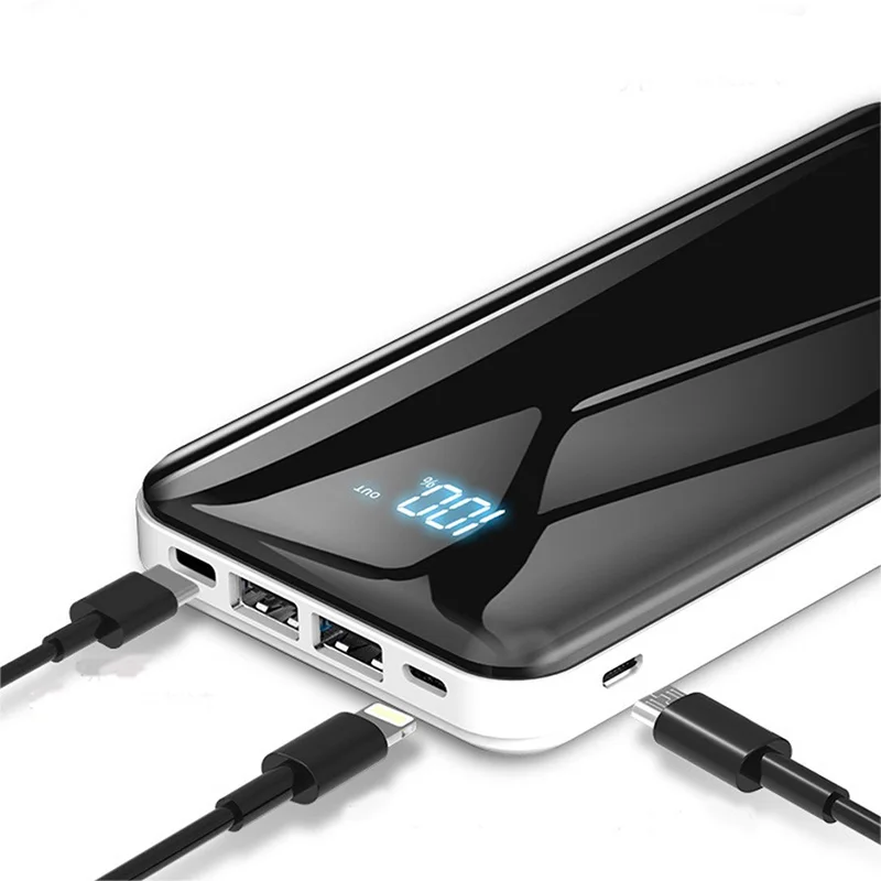 Внешний аккумулятор для Xiaomi Mi iPhone, Sunravoll Pover Bank 20000 мАч светодиодный дисплей внешний аккумулятор повербанк Быстрая зарядка