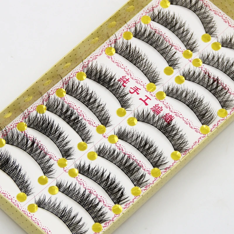 Накладные ресницы ручной работы YOKPN толстые черные хлопковые Стрейчевые