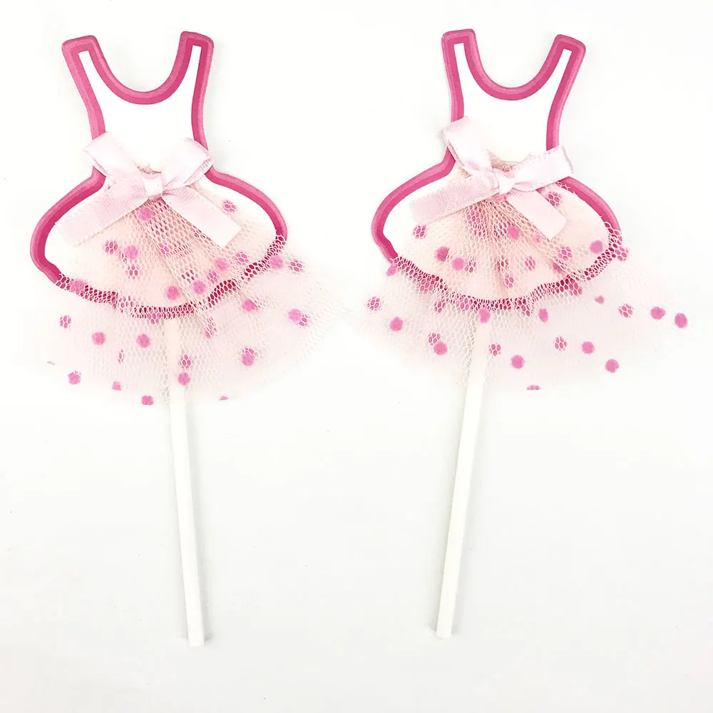 Платье в горошек для девочек 5 шт. топ с изображением кекса свадебные украшения