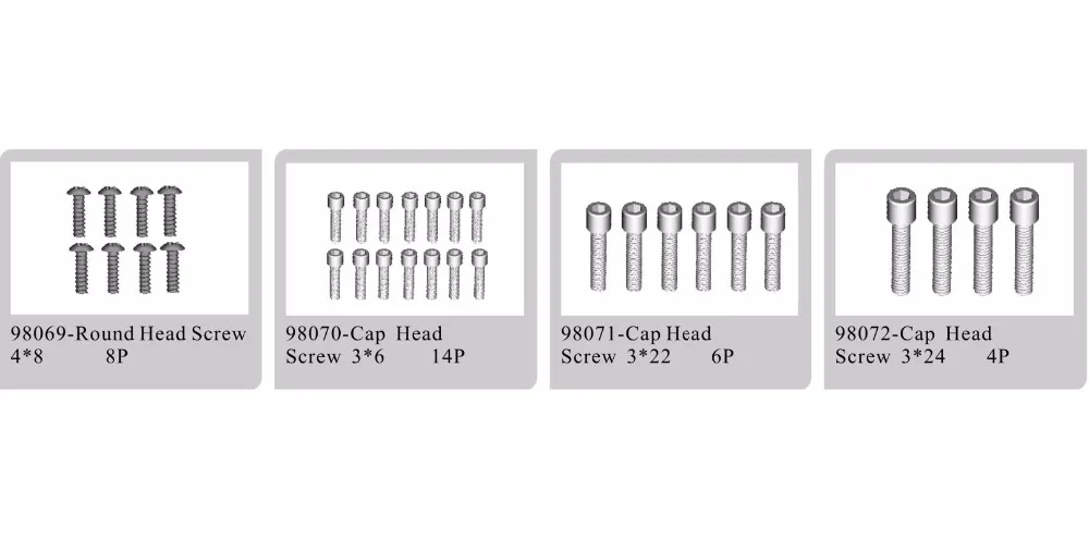 Аксессуары HSP запасные части винты с головкой для радиоуправляемого автомобиля в
