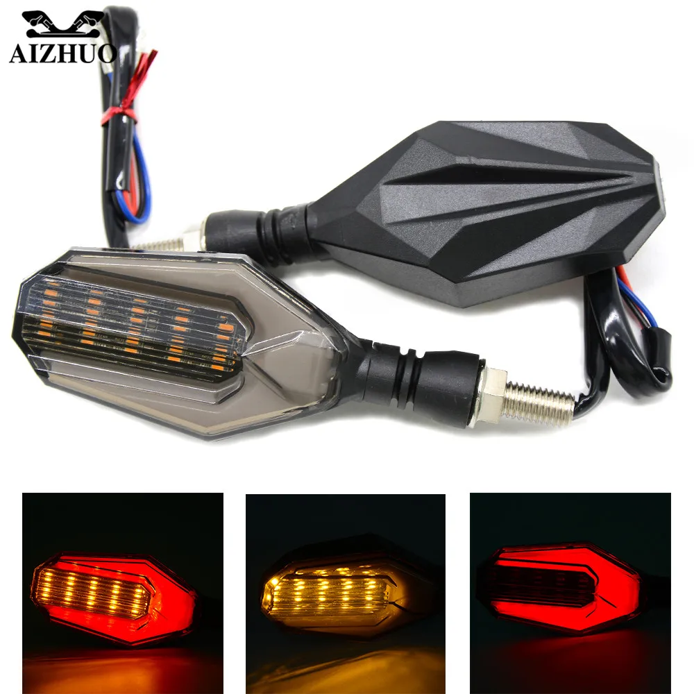 1 пара универсальных указателей поворота для мотоцикла, светодиодные индикаторы, янтарный свет для HONDA VFR 750 800 VTR1000F CBF1000 VF750S Saber NC700