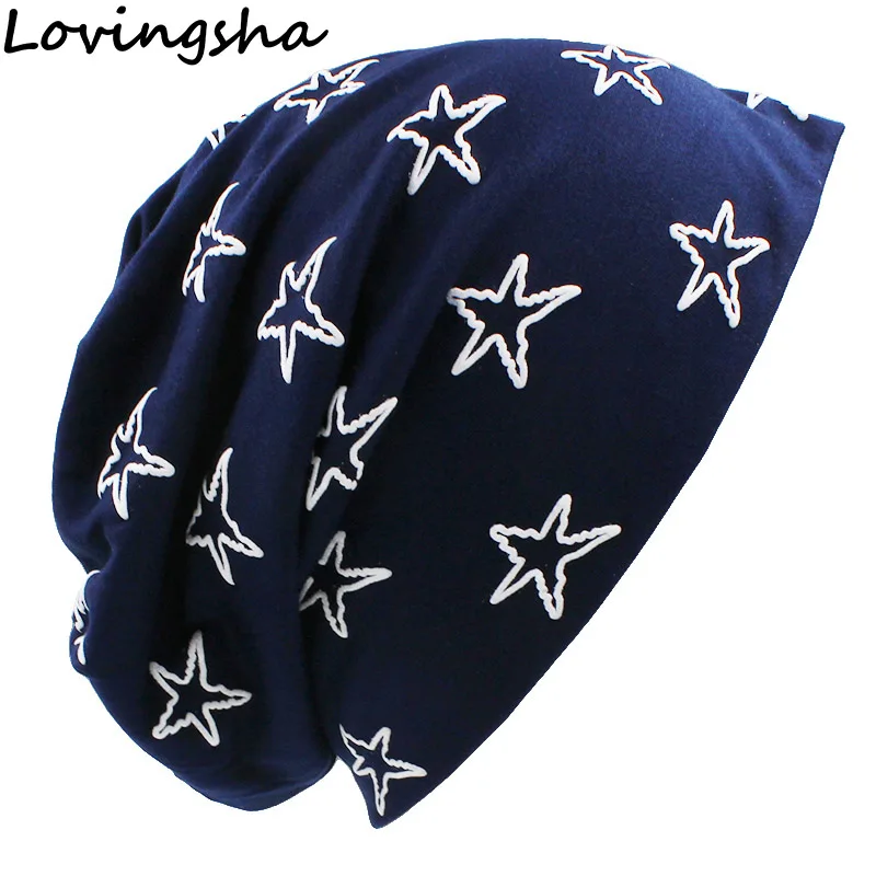 Lovingsha Для женщин Beanies звезды Дизайн мужчин шляпа моды взрослых Марка осень-зима