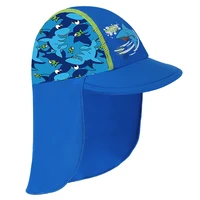 baohulu new shark pattern sun hats childrens beach caps kids flodable caps with wide birm anti uv hats outdoor boys sun hats