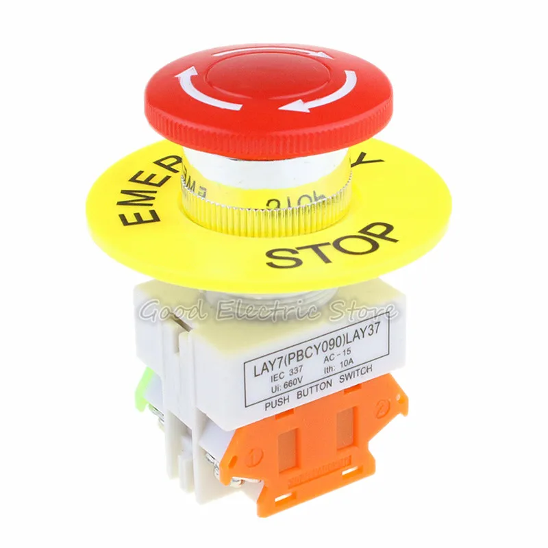 1 шт. Кнопка аварийной остановки кнопка гриб 1NO 1NC LAY37 11ZS|switch switch|switch pushbuttonswitch stop |