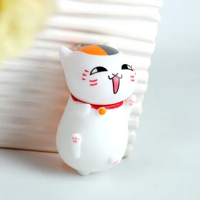 Maneki Neko Lucky Cat Fat Cat Брелок меховой помпон помпоны женская кожаная брелок металлические брелки для ключей ключи от машины сумка Подвеска Шарм D42 - Цвет: 20