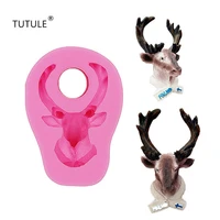 gadgets deer head flexible silicone mold antlers silicone rubber flexible food safe mold resin clay soap mould