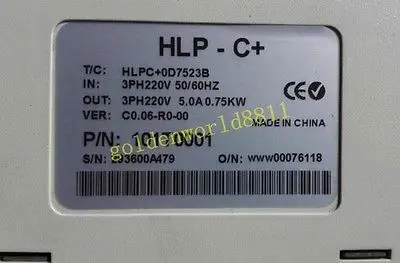 DHL/EMS HOLIP инвертор HLP C + HLPC 0D7523B 220V0. 75KW хорошо в состоянии для использования отрасли