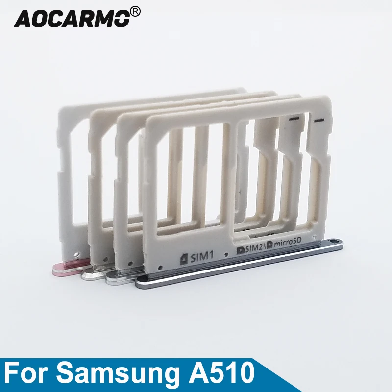 Aocarmo металлический лоток Nano SIM держатель слота для карты MicroSD Samsung A5 (2016) A510 A510F
