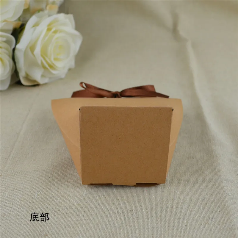 DIY Чистая крафт-бумага Bag Свадебная сумка для конфет Box коробка шоколада дня