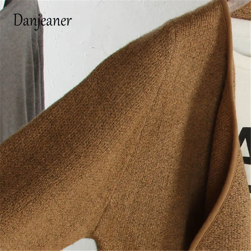 Danjeaner 2018 осень зима винтажное Женское шерстяное пальто с длинным рукавом толстые