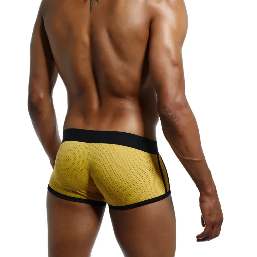 JOCKMAIL, брендовые боксеры, мужские сетчатые u-образные трусы, сексуальное нижнее белье, Cueca, трусы для увеличения пениса, боксеры, шорты, мужские трусы