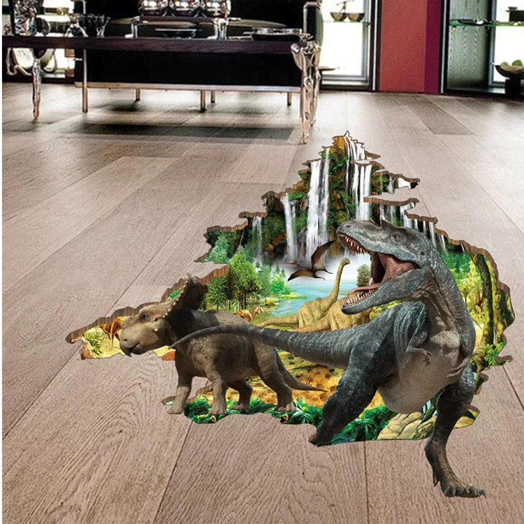 3D наклейка на пол ПВХ Наклейка стену для детской комнаты домашний декор плакат