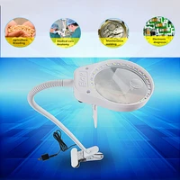 pdok lash lens 3x 10x 500mm clip on desk magnifying glass 26pcs led lamp lupa loupe for reading watch pcb repair magnifier