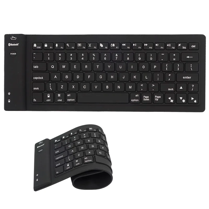 Для планшетных телефонов IOS Android Windows 3 0 Bluetooth клавиатура рулон Teclado 87key 108key