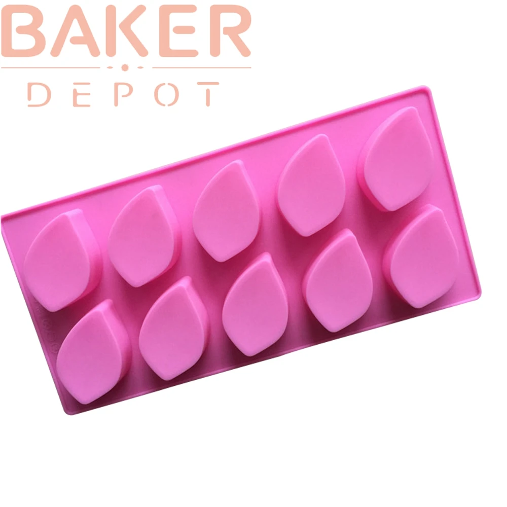 Силиконовая форма для выпечки 10 ячеек|mold leaf|silicone moldhandmade soap mold |