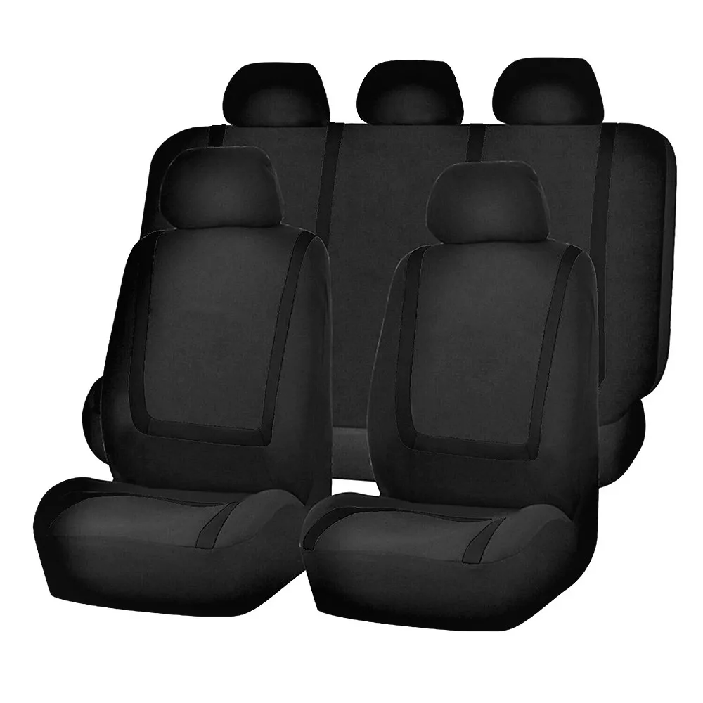 Full Black 9 Pieces 1 комплект в партии, 2/4/9 шт. чехлы для сидений автомобиля универсальный высокое качество пылезащитный анти-грязный автомобилей чехлы сидений подходит для большинства мотоциклов автомобиль внедорожник или Ван - Название цвета: Full Black 9 Pieces