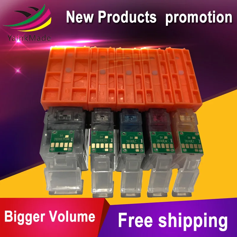 5PK новейший совместимый pgi 280 XXL cli 281 pgi-280 картридж для Canon Pixma TR8520 TS6120 TS8120 |