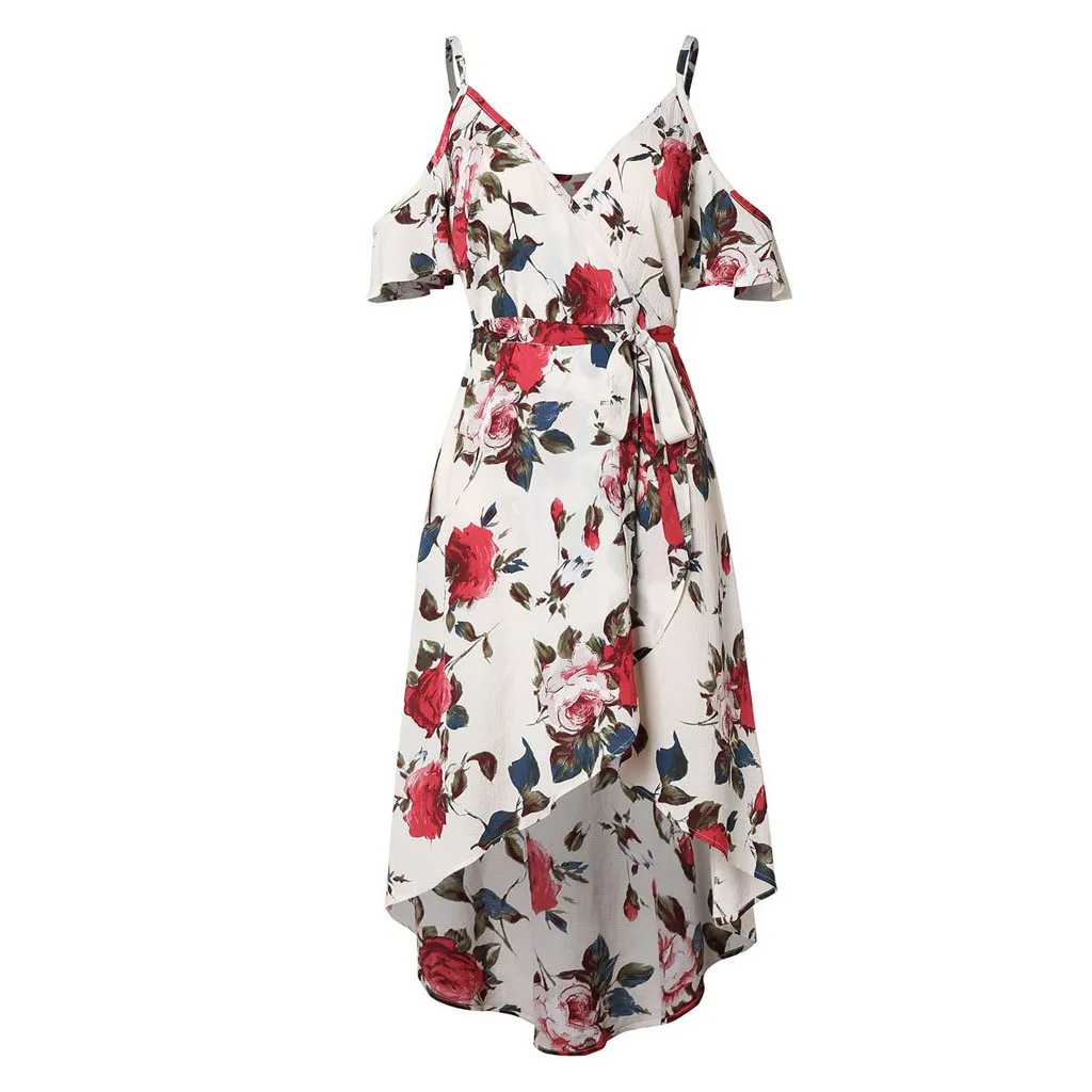 Женское платье с открытыми плечами и V-образным вырезом размеры до 5XL | Женская