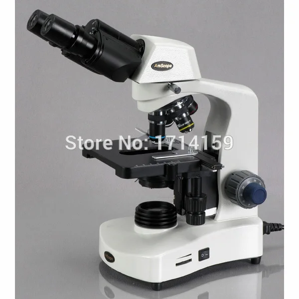 Микроскоп AmScope 40X-2000X 3 Вт светодиодный бинокулярный микроскоп с функцией