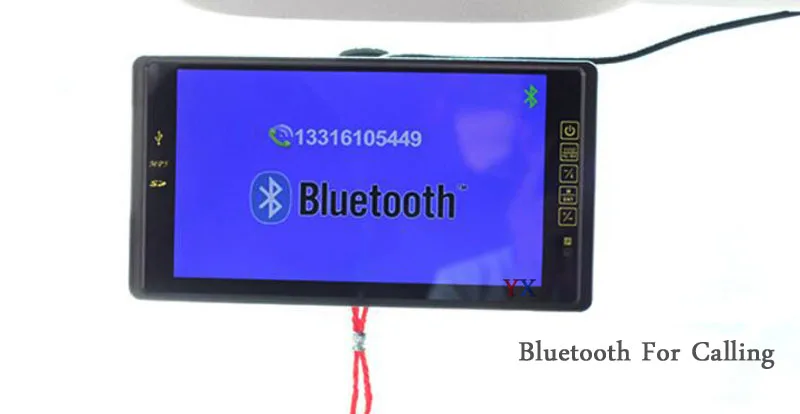 9 дюймов ЖК TFT Автомобильный зеркальный монитор 1024*800 Bluetooth MP5 плеер FM с USB SD слот пульт дистанционного управления аудио вход парковка аксессуар