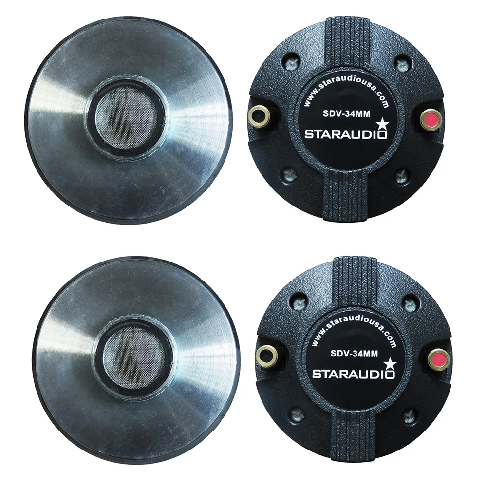 STARAUDIO 4 шт. 2000 Вт 1 35 &quot34 мм Титановый Компрессионный Ввинчиваемый гудок динамики