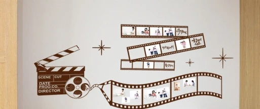 Горячее кино виниловая наклейка на стену студия Декор для комнаты фоторамка