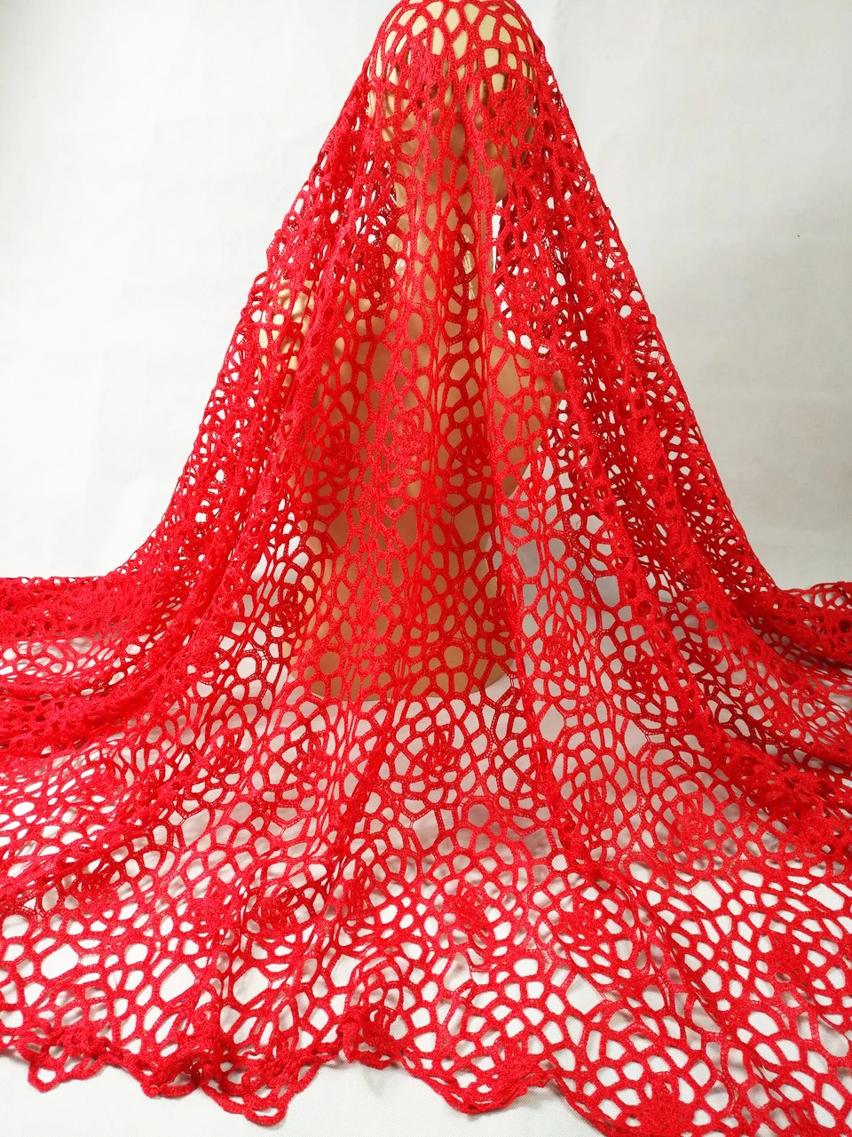 High Quality African Guipure Cord Lace Fabric Nigeria soluble Water For dress Wedding 5yd/lot M1048 | Дом и сад